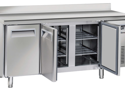 Kølebord med backsplash 3 døre