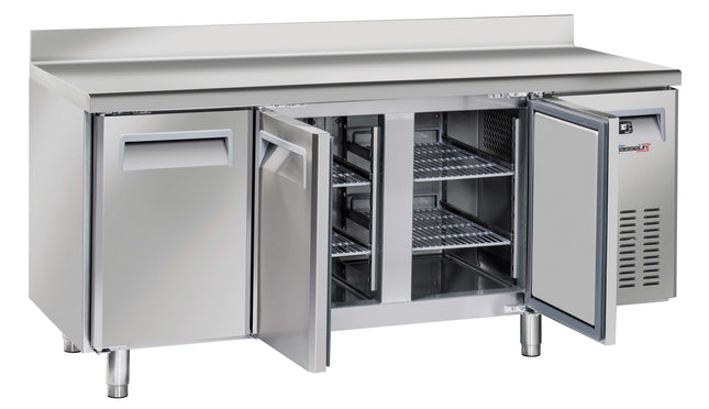 Kølebord med backsplash 3 døre