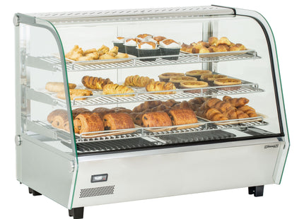 Opvarmet vitrine 160 L