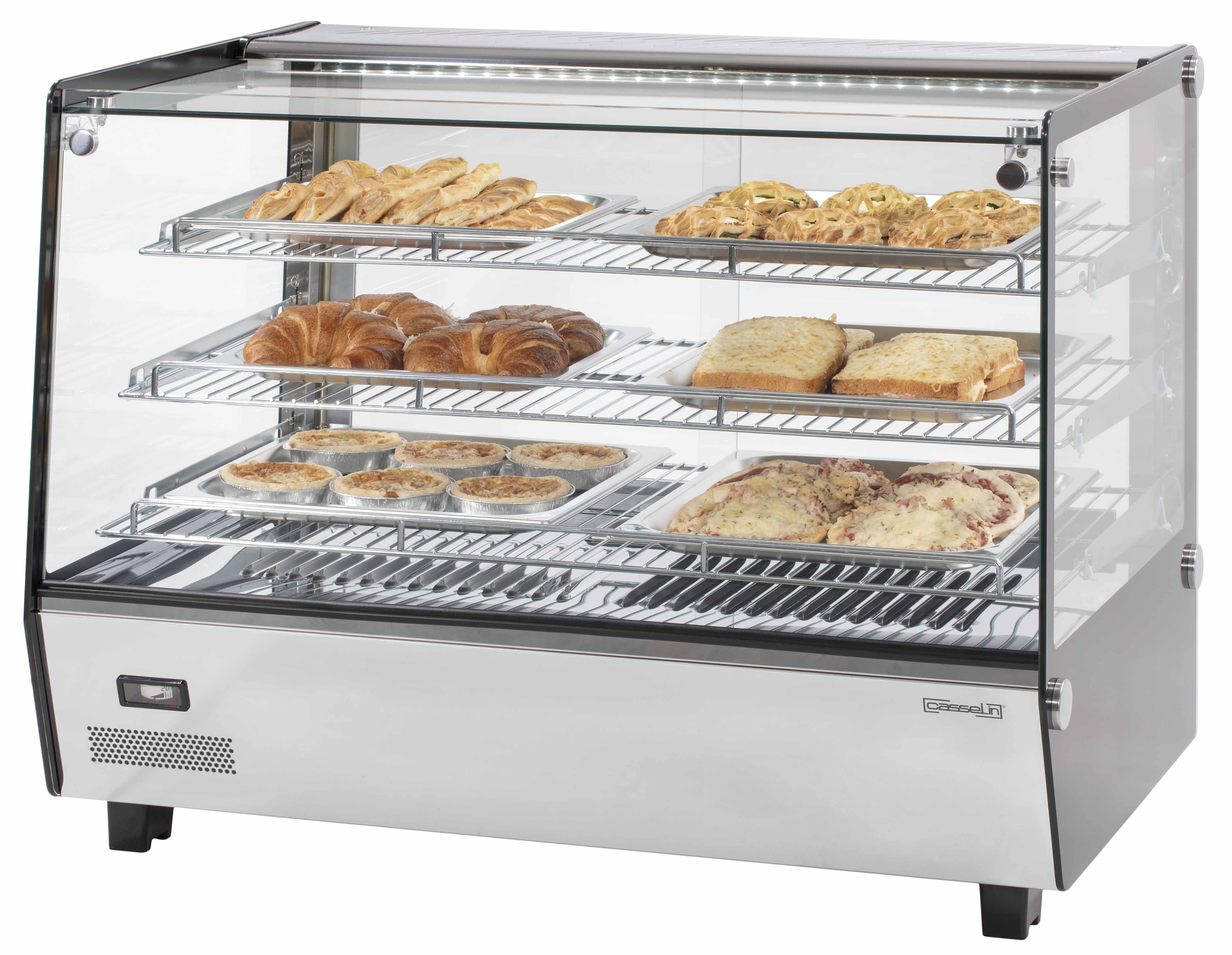 Indbygget opvarmet vitrine 160 L