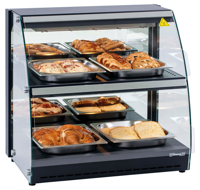 Selvbetjent opvarmet vitrine 100 L
