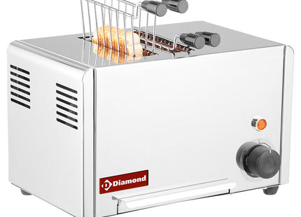 Elektrisk brødrister (croque-monsieur), 2 tænger - Rustfrit stål.