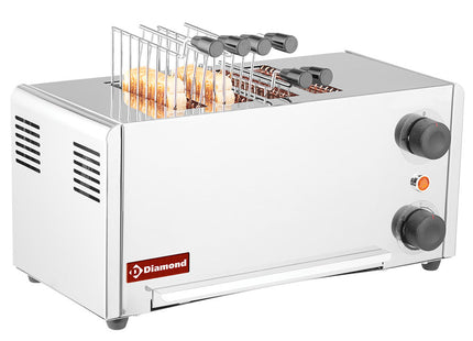 Elektrisk brødrister (croque-monsieur), 4 tænger - Rustfrit stål.