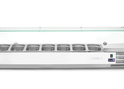 Kølet borddisplay GN 1/3, Arktic, 7x GN 1/3, GN 1/3, 42L, 230V/180W, 420x1605x(H)460mm