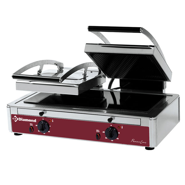 Grill Panini DOBBELT glaskeramisk