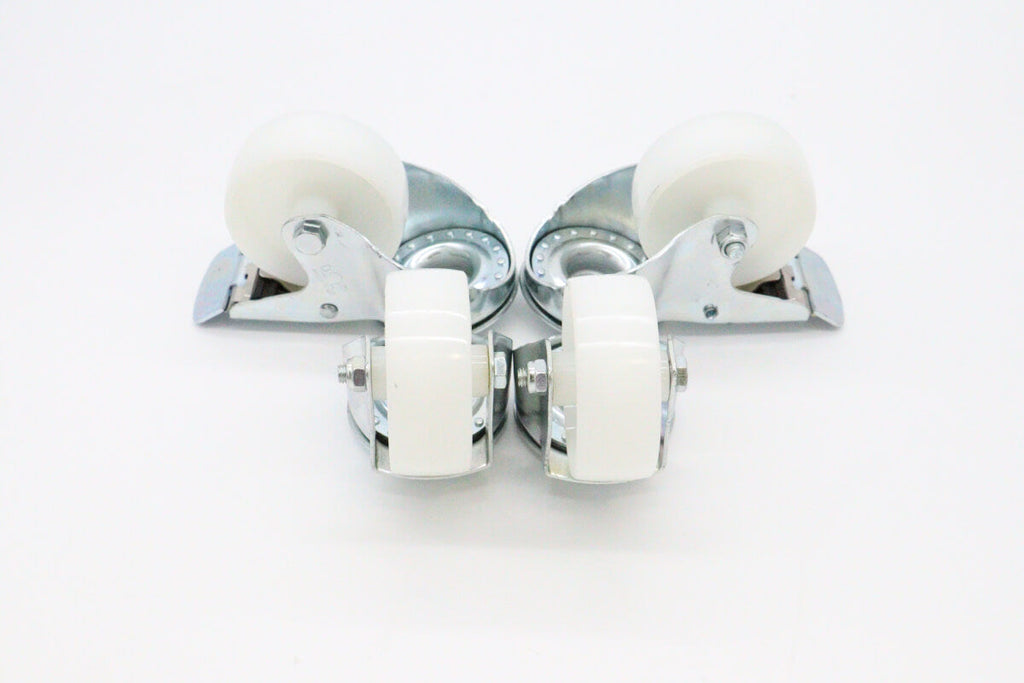 Hjul til bordsteamer - 2 med bremser - 4,3 tommer / 11 cm