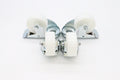 Hjul til bordsteamer - 2 med bremser - 4,3 tommer / 11 cm