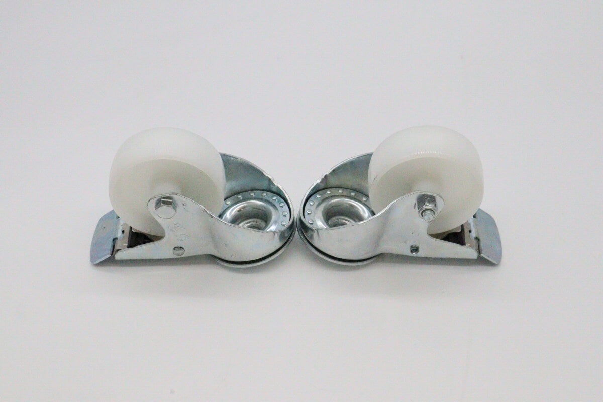Hjul til bordsteamer - 2 med bremser - 4,3 tommer / 11 cm