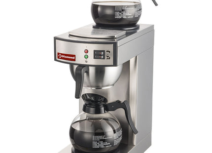 Kaffemaskine - 1 gruppe + 2 varmeplader - Halvautomatisk
