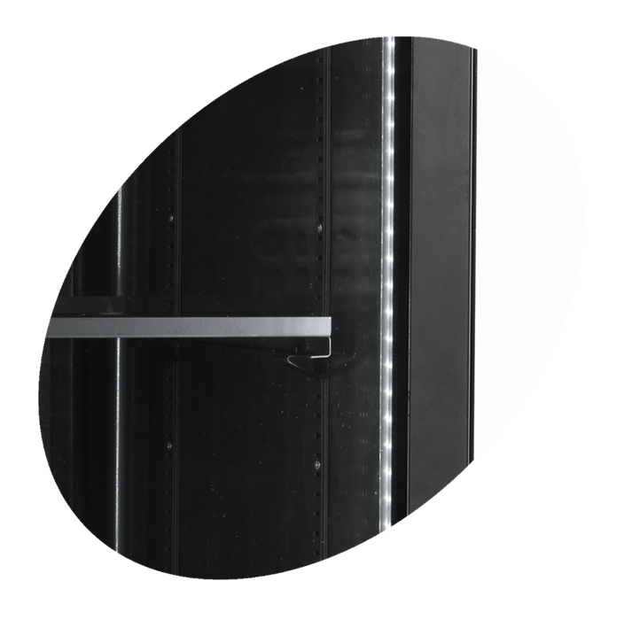 Sort display køleskab - 387 LITER - SCU1425H