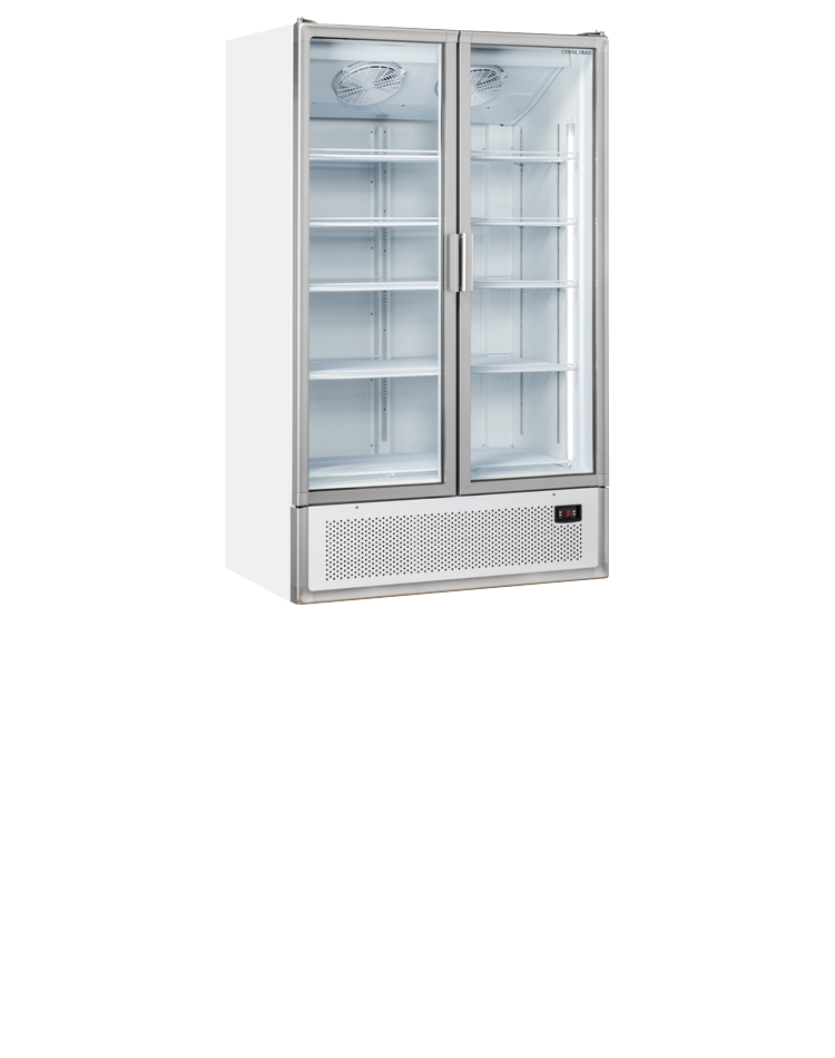Køleskab / Displaykøleskab - 1200 liter - Hvid/Sølv