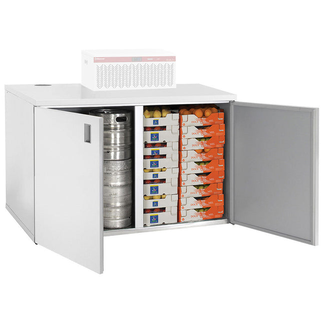 Opbevaringsskab, 1000 liter, 2 døre (uden enhed)