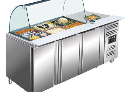 Kølebord med glasplade
model GN 3100 TNS