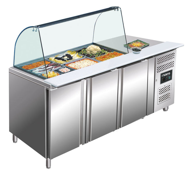 Kølebord med glasplade
model GN 3100 TNS