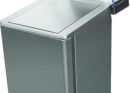Affaldsspand i rustfrit stål med hydraulisk spjæld 
model JUPITER 90 ltr