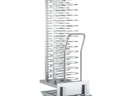 Vogn og aftagelig læsser, til 45 plader (ø 300 mm), ovn 20x GN 1/1 (plads 85 mm)