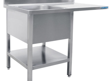 Bord med 2 vaske - venstre - 700 x 1200 mm