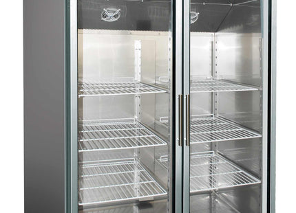 Kommercielt køleskab med 2 GLASDØRER - 2/1 GN, model GN 1200 TNG