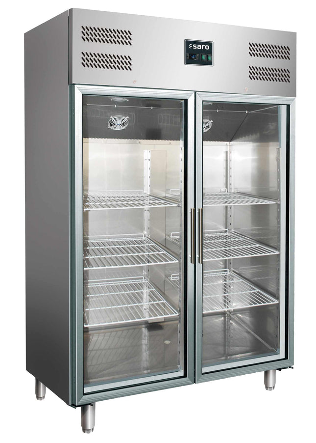 Kommercielt køleskab med 2 GLASDØRER - 2/1 GN, model GN 1200 TNG