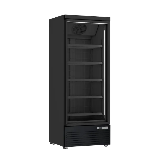 Displaykøleskab - 1 låger - 614 liter - sort