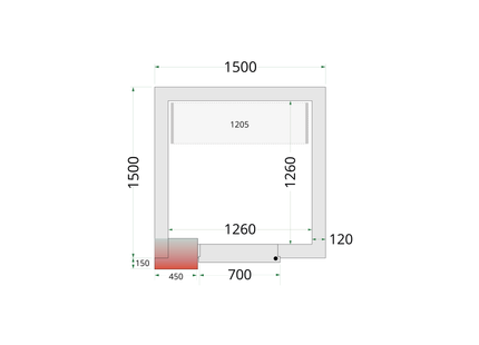 Kølerum 120 mm - CR 150x150x220