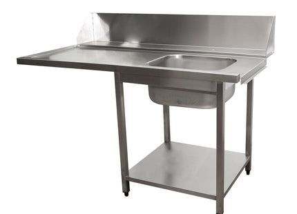 Forsyning bord til opvaskemaskine højre, 1 kar, 1600 mm