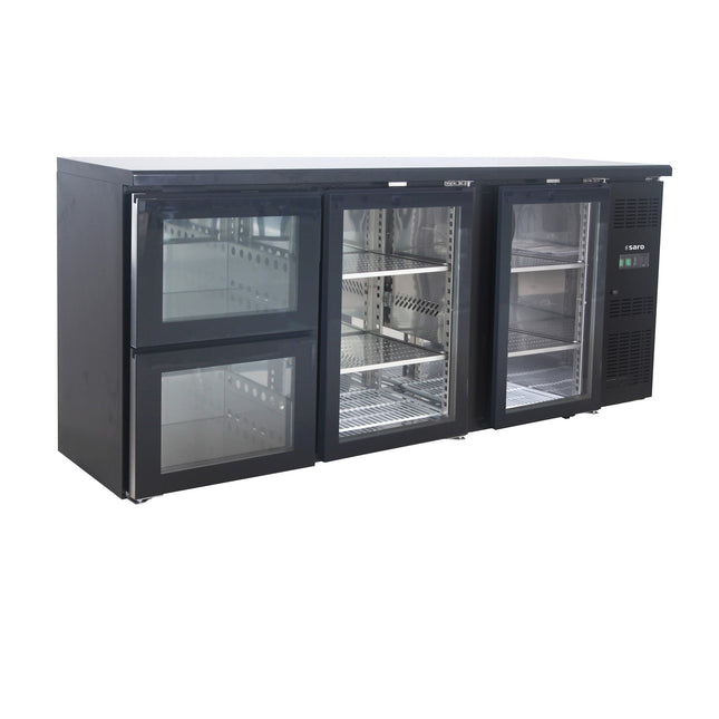 Barkøler med 2 GLASDØRER og 2 skuffer
model BC 3100 G S2