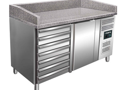 Pizzabord med skuffer - Mål: 1515 x 800 x 890-950/1040 mm - Model: Marga PZ 1610 TN
