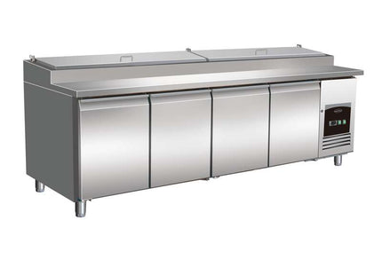 SALADETTE 4 DØRE MED GRANIT BORDPLADE OG 12x1/3GN CONTAINER*TRANSPORT PÅ FORESPØRGSEL*