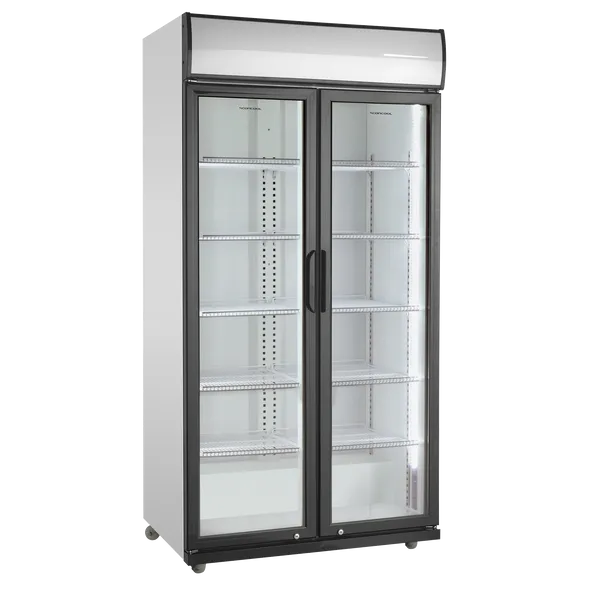 Displaykøleskab - 2 låger - 569 liter - sort/hvid - SD 881 HE
