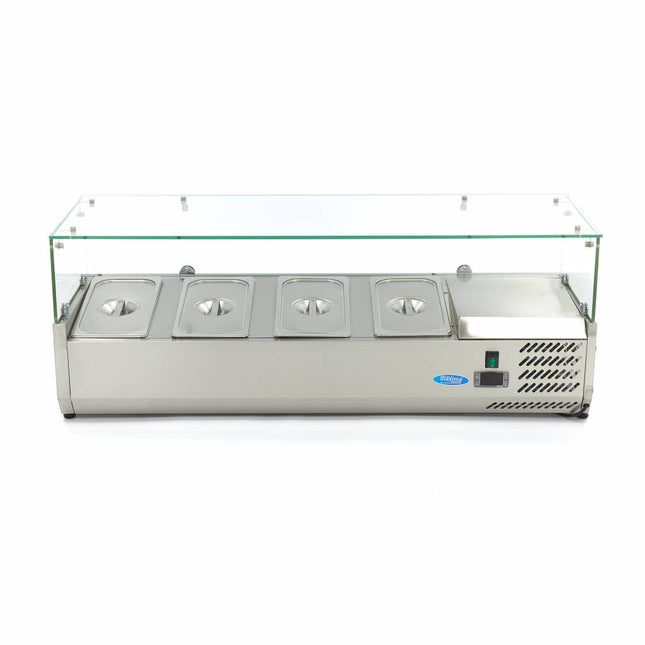 Bordplade Prep Køleskab - 120cm - Passer til 4 x 1/3 GN