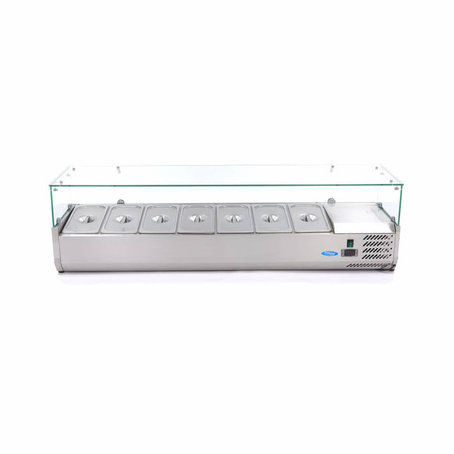 Bordplade Prep Køleskab - 160cm - Passer til 7 x 1/3 GN