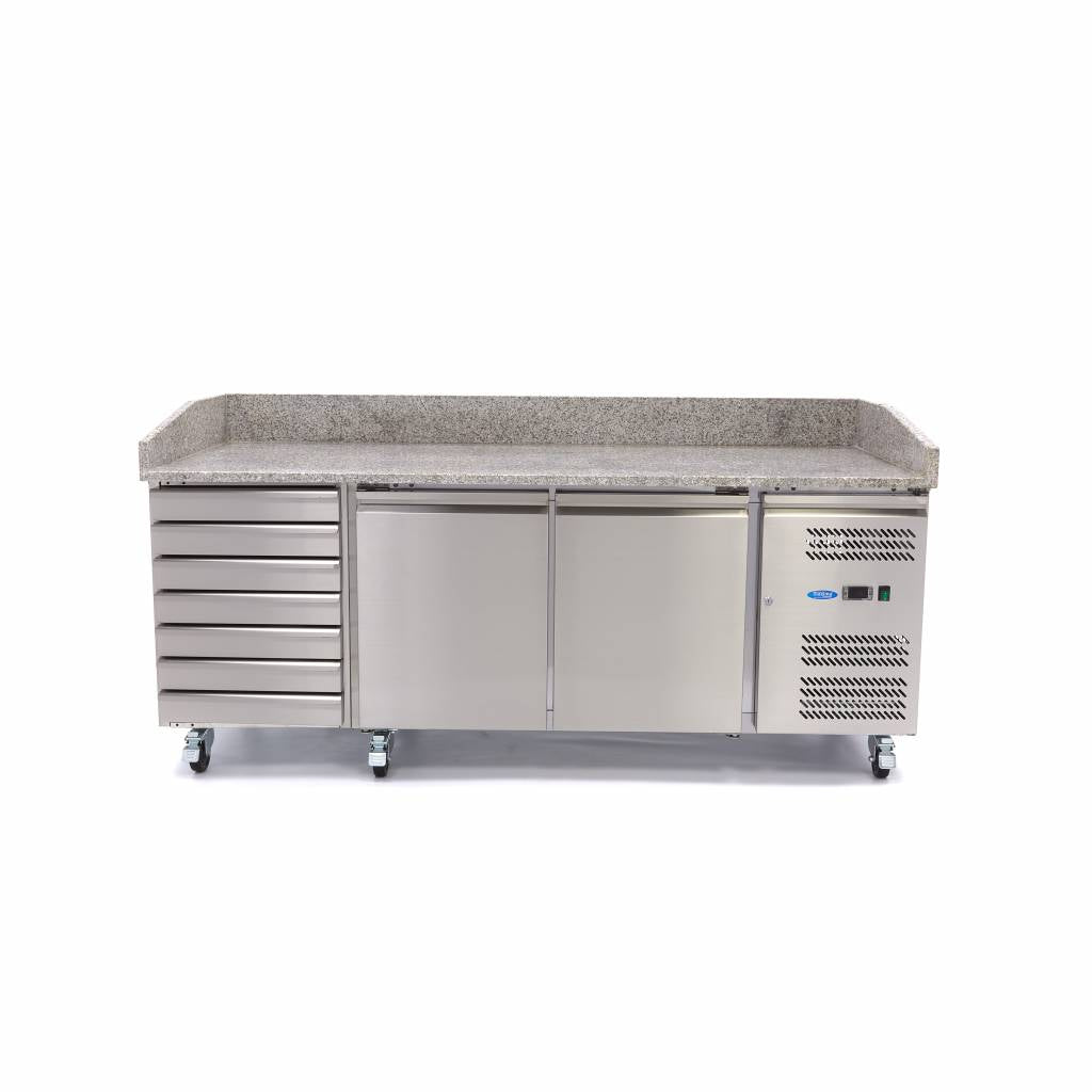 Pizzaklargøringskøleskab - 202 cm - 2 Døre - 7 Skuffer