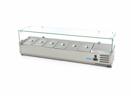 Bordplade Prep Køleskab - 150cm - Passer til 6 x 1/3 GN