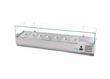 Bordplade Prep Køleskab - 160cm - Passer til 7 x 1/3 GN
