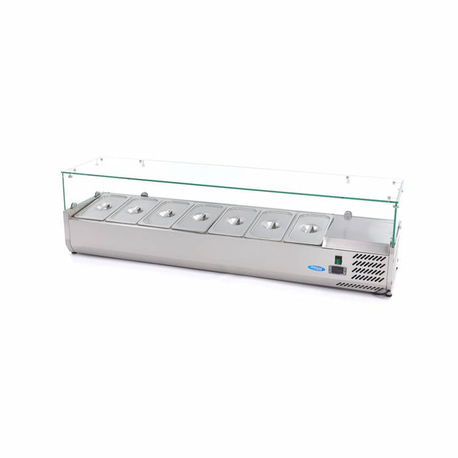 Bordplade Prep Køleskab - 160cm - Passer til 7 x 1/3 GN