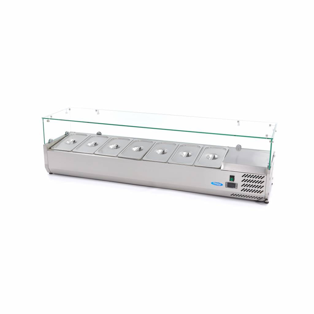 Countertop Prep Fridge - 160cm - Fits 7 x 1/3 GN