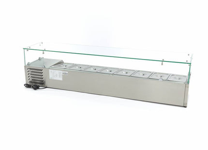 Bordplade Prep Køleskab - 180cm - Passer til 8 x 1/3 GN
