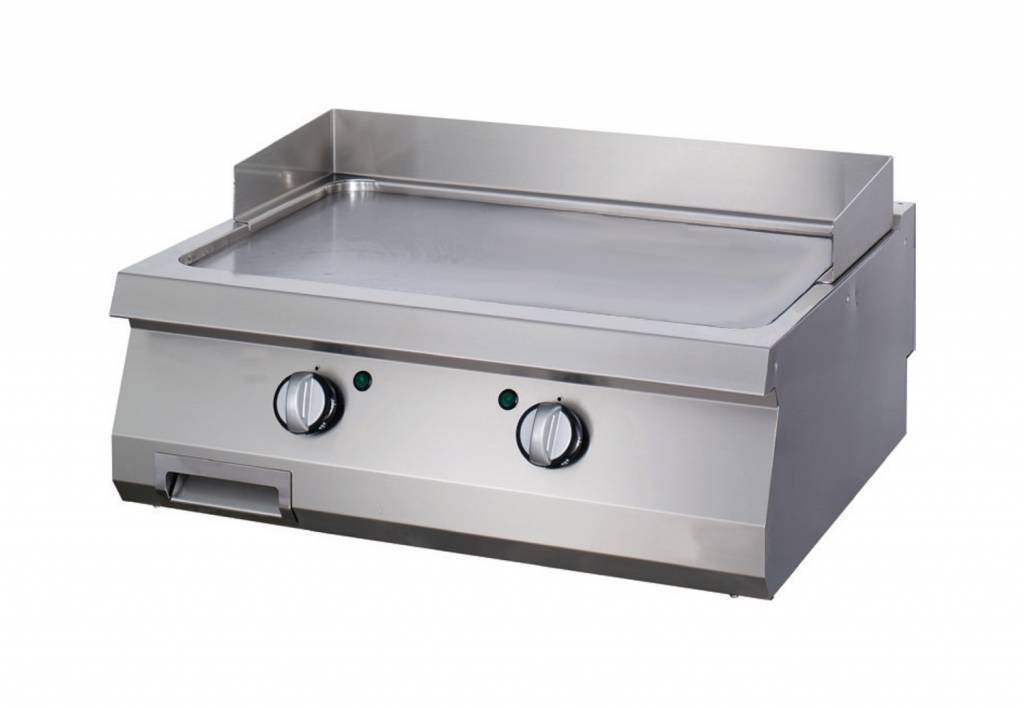 Kraftig stegeplade - Glat krom - Dobbelt enhed - 70 cm dyb - Gas