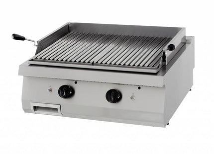 Heavy Duty Lavasten Grill - Dobbelt enhed - 70 cm dyb - Gas