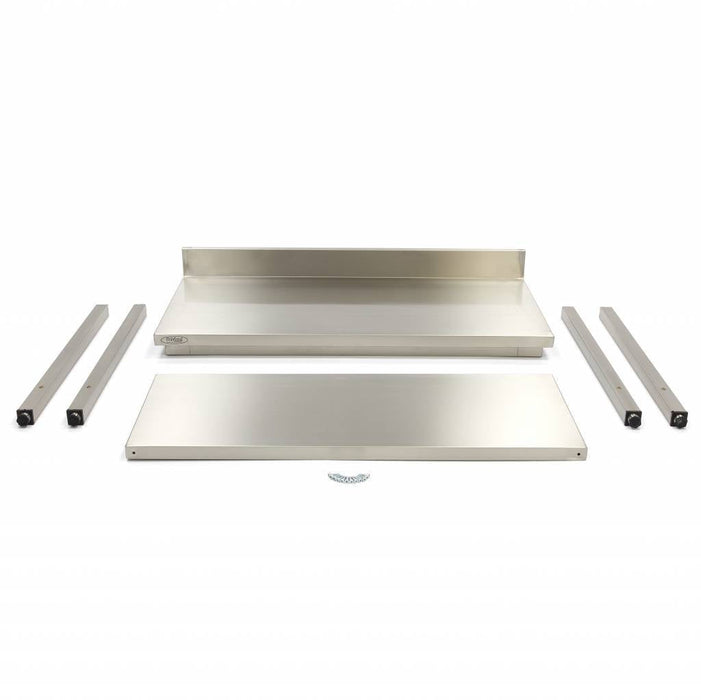 Bord i rustfrit stål med bagkant - 70 x 200 cm