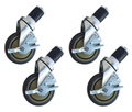 Arbejdsbords hjul 4 stk - med bremser - 5 tommer / 12,7 cm