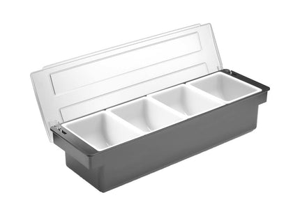 Condiment holder - 4 beholdere, BarUp, 480x150x(H)100mm