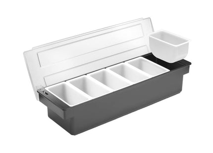 Condiment holder - 6 beholdere, BarUp, 480x150x(H)100mm