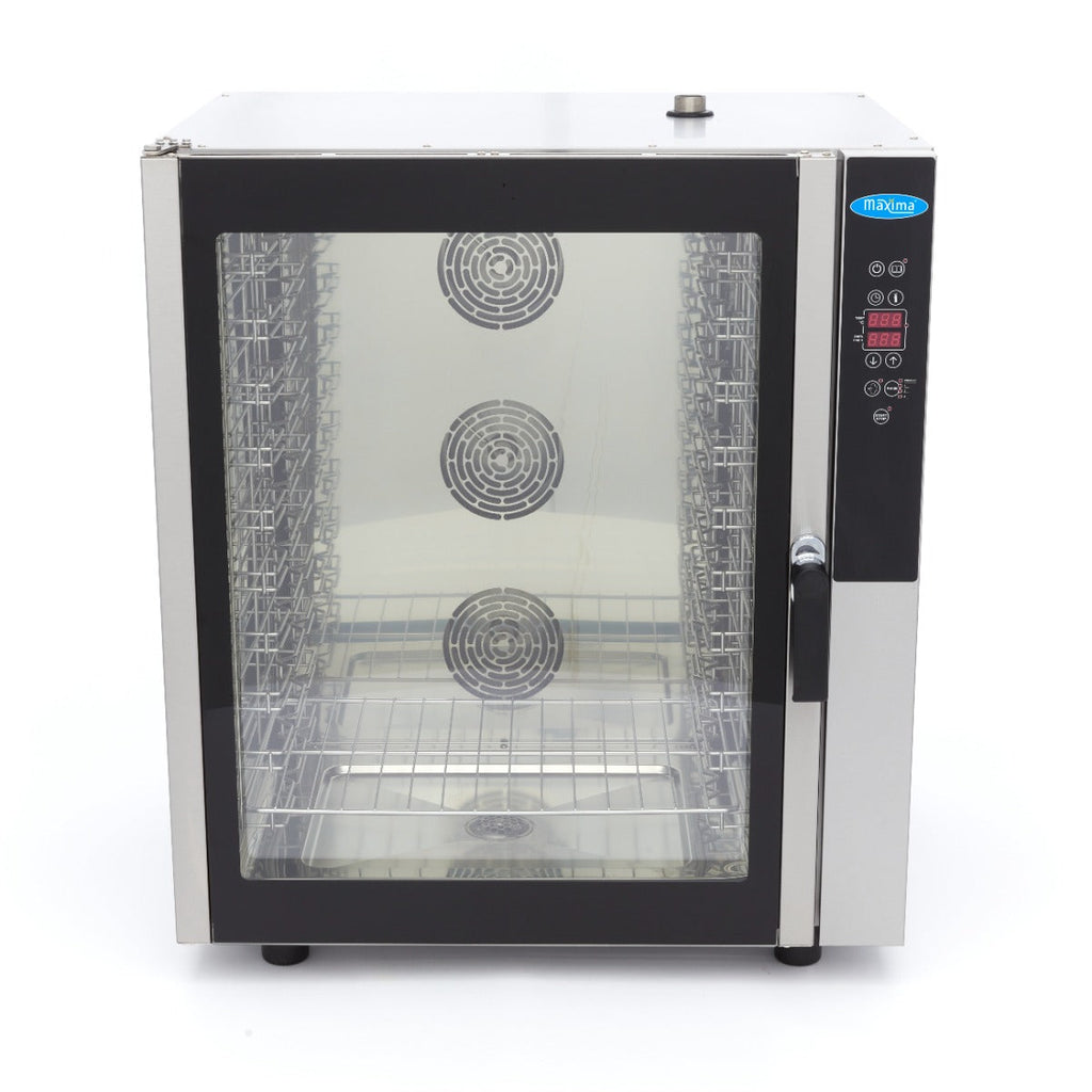 Kombidampovn - Plads til 10 plader (1/1 GN / 60 x 40 cm) - Digitalt display - 400V