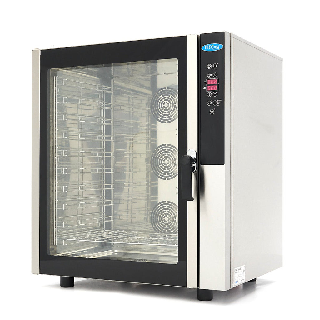 Kombidampovn - Plads til 10 plader (1/1 GN / 60 x 40 cm) - Digitalt display - 400V