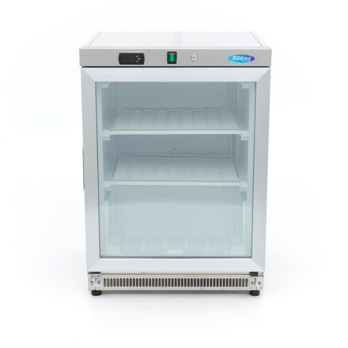 Fryser - 200L - Rustfrit Stål - med Glaslåge