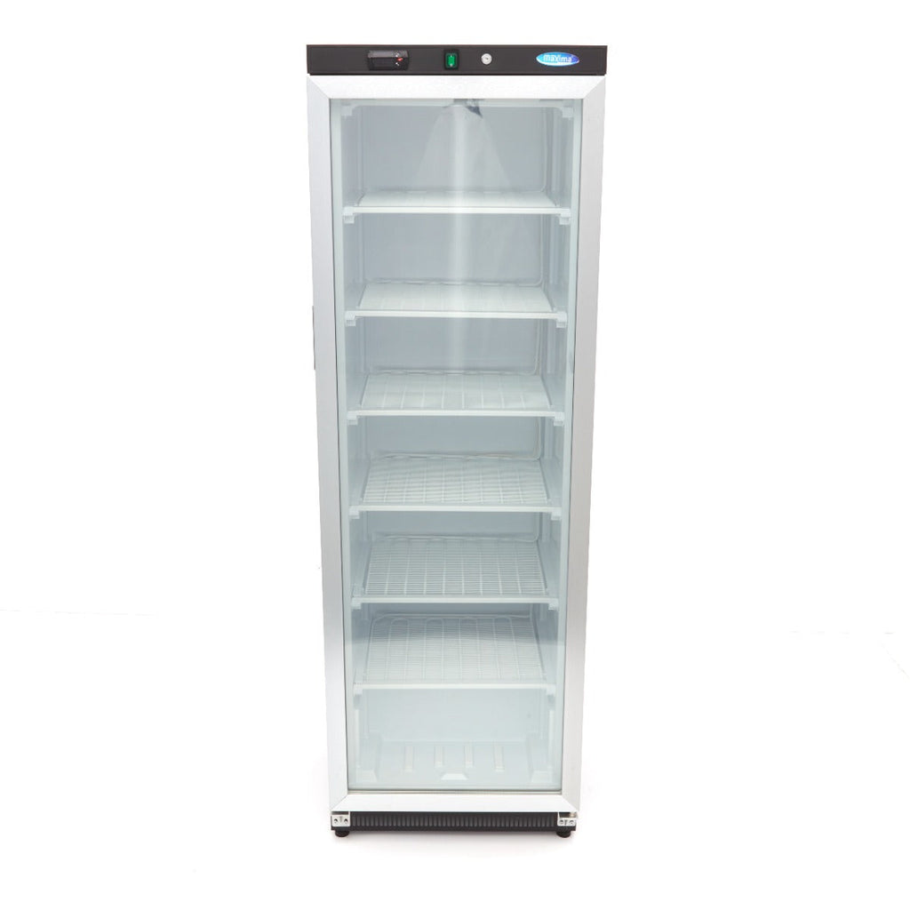 Fryser - 400L - Sort - med Glaslåge