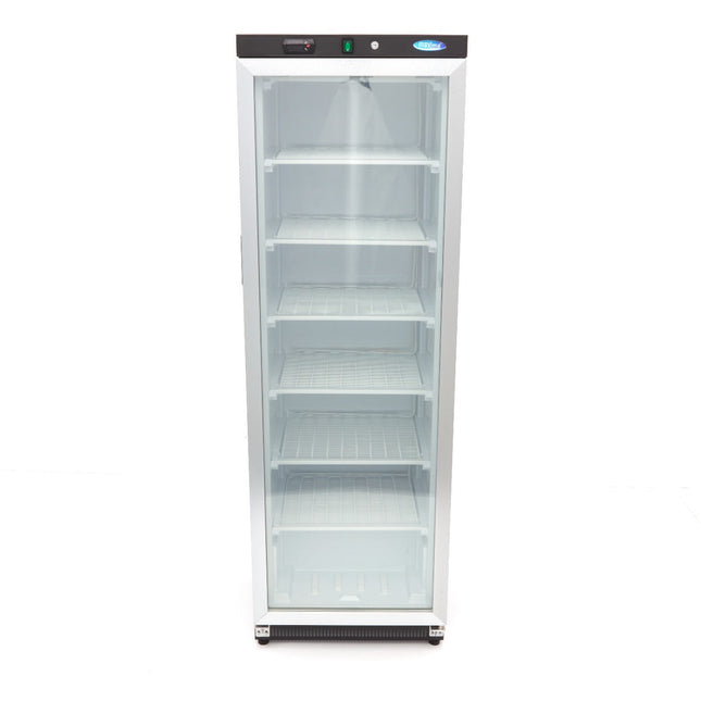 Fryser - 400L - Sort - med glaslåge