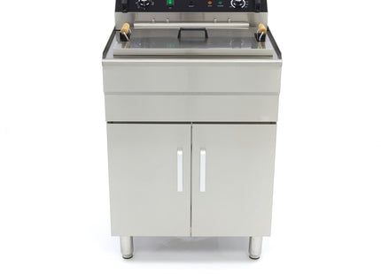 Friture - 35L - 1 kurv - med afløbshane - 400V